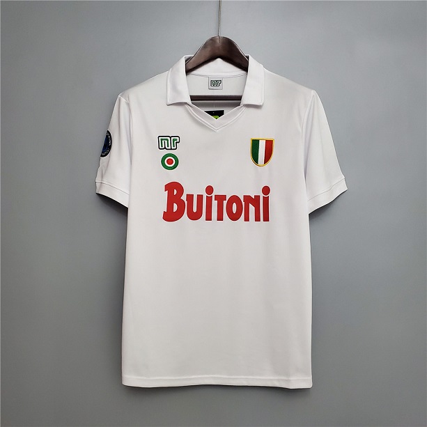 AAA Quality Napoli 87/88 Away White Soccer Jersey